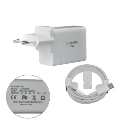 China PD Type-C 2.0 5V3A 9V2A 12V1.5A USB C PD Fast Charging 18W Charger For Apple/Apple 11/11Pro/11Pro Max for sale