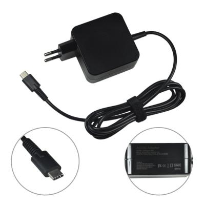 China Type-c Universal 45W USB C Laptop Adapter LAPTOP Charger 5v3a/9v3a/12v3a/15v3a/20v2.25a for sale