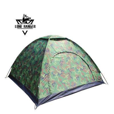 China Extremely easily and quickly set up and fold down single layer folding 2 3 4 Persons camouflage tent military family outdoor camping tents Carpas De Camping for sale