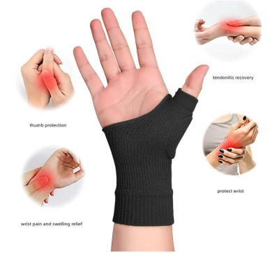 China Spandex Wrist Support Brace Thumb Brace With Gel Thumb Splint Wrist Compression Sleeve For Men Women Hand Joint Relieve Pain for sale