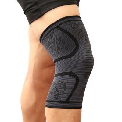 China Breathable Fitness Knee Support Braces Sport Compression Knee Pad Running Recycling Elastic Nylon Sleeve For Basketball Volleyball for sale