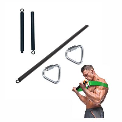 China Full Detachable Fitness Bar Portable Diverse Fitness Collocation With Carabiners Exercise Bar Resistance Training Workout Bar for sale