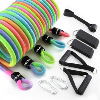 China 2022 Complete Fitness New Exercise Gradient Fitness Resistance Bands Set Exercise Bands For Resistance Training for sale