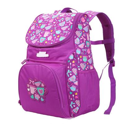 China Waterproof Custom School Bag For Children Purple Backpack Cartoon Fashion Comfort Travel Bag New For Girls for sale