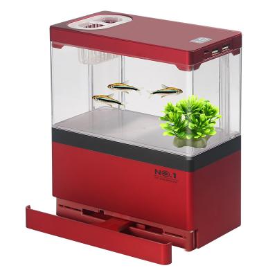 China High Quality Triple Cotton Desktop Purification Water Filter Aquarium Fish Tank USB Stored Small Power Control for sale