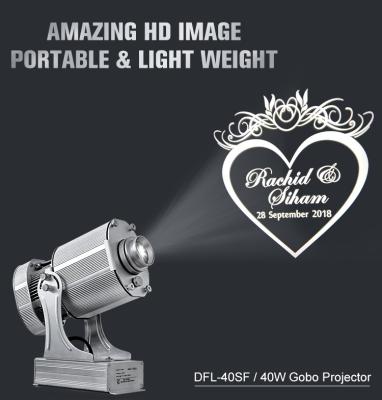 China Outdoor Static Floor Light 40w IP65 Image Gobo Projector Custom Logo Projector for sale