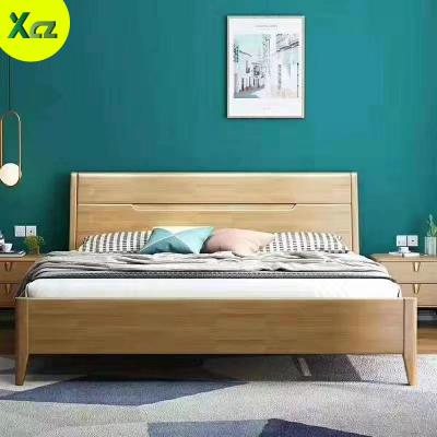 China Firm Double Bedroom Bed Furniture Wooden Beds for sale