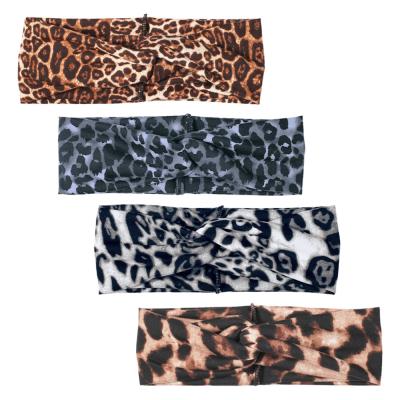 China High quality pretty lady fashion leopard print headband hot selling wide edge headband fashion headband for woman for sale