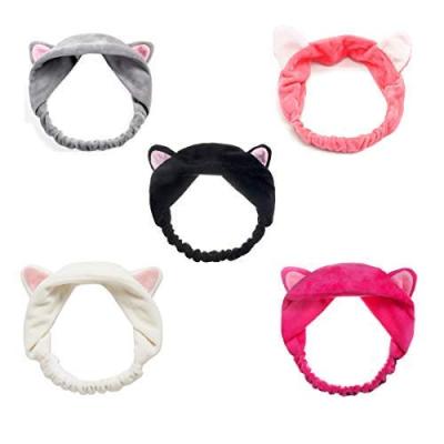 China Etti Wrap Hair Band Spa Headband Woman Pretty Lady UNIQ Kitty Cat Ear Headbands Women Girls Fashion Beautiful High Quality Cute Makeup Face Wash Spa for sale