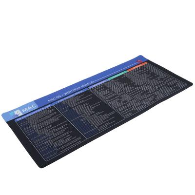 China Comfortable Customizable Software Shortcuts Printed Large Xxl XL Non-Slip Rubber Gaming Mouse Pad for sale