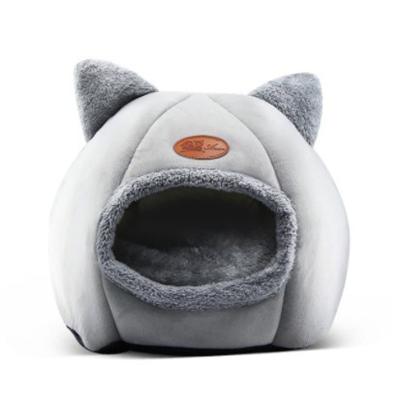 China Soft Winter Warm Cat Bed Cave Plush Pet Nest Deep Sleep Dog Nest Pet Mat Cat House Dog House Cat Nest Bed Kennel for Cats for sale