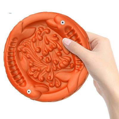 China Wholesale Food Grade Rubber Pet Training Toy Interactive Dog Frisbeed Chew Toys for sale