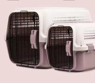 China MODERN Style Airline Approved Pet Carry Cage for Travel Outdoors Portable Cat Dog Plastic House Pet Carrier Bag for sale