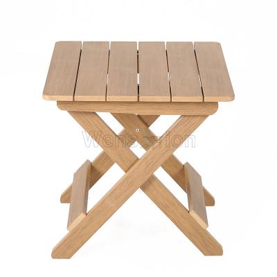 China Customized Color Foldable HIPS Small Plastic Wood Foldable Side Table For Dining Room for sale