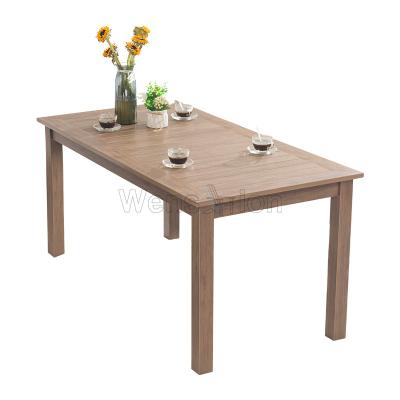 China Best Reasonable Price UV Resistant Deals Patio Garden Furniture Plastic Wood Rectangular Dining Table for sale