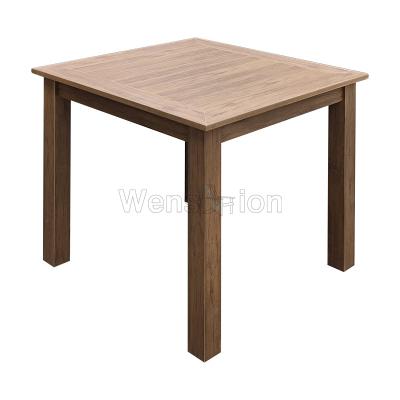 China Cartoon square polystyrene factory direct sales dining table patio garden set wooden outdoor furniture for sale