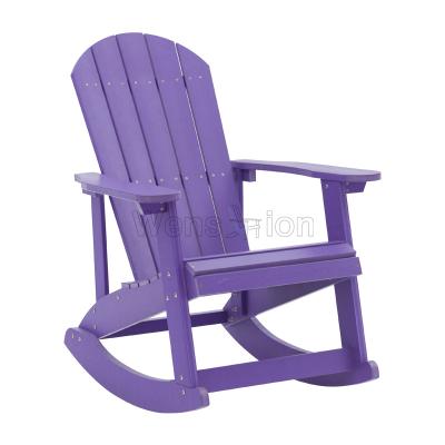 China Wholesale HIPS Plastic Wood Outdoor Wood Rocking Chairs UV Resistant for sale