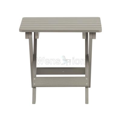 China UV Resistant Outdoor Foldable Side Tables Match Adirondack Chairs Garden Pool Plastic Wood Adirondack Side Table for sale