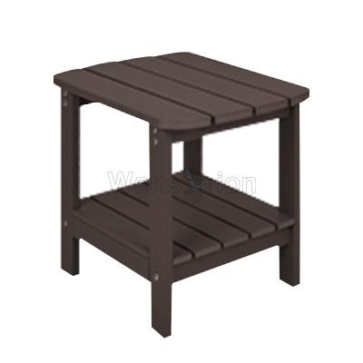 China Small Square UV Resistant Wholesale Modern Plastic Wooden Coffee Tea Table Table For Garden for sale