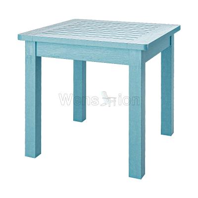 China Morden UV Resistant European Style Convertible Lounge Set Outdoor Garden Sky Blue Side Table for sale