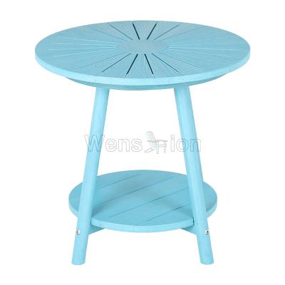 China 2022 Hot Sell Modern Plastic Weather Proof Acrylic Side Table UV Resistant Wood Side Tables For Backyard for sale