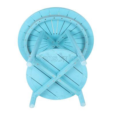 China HIPS UV Resistant Plastic OUTDOOR Plastic Contemporary Wood Side Table Furniture Manufacturers Wood Side Outdoor Plastic Tables for sale