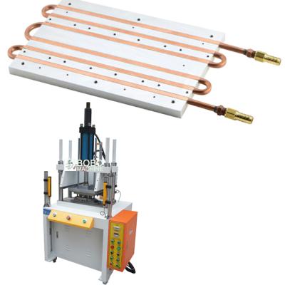 China Radiators Installation Recessed Epoxy Bonding Plate Copper Liquid Cold Radiator Pipes Inserting Machine for sale