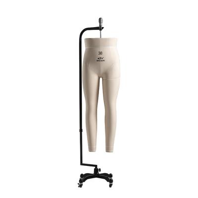 China Other Fashion FiberglassTailoring Dummy For Dressmaker Lower Half Body Male Leg Hanging Sewing Dummy With Wheels for sale