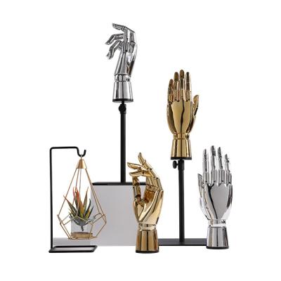 China Other Wholesale Realistic Chrome Hand Gold Mannequin Jewelry Display Stand Mannequin Hand for sale