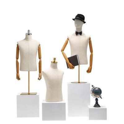 China Other Window Shop Display Mannequin Torso Stand Half Body Male Suit Mannequin For Men's Suit for sale