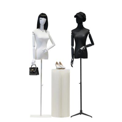 China Other Mannequin Wedding Props Women's Clothing Store Window Black Body Mannequin Shelf Dress Display Stand for sale