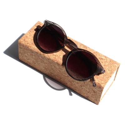 China Glass Good Quality Packing Cork Pattern Sunglasses Case Foldable Light Weight Wholesale Monocle for sale