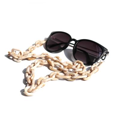 China Wholesale Vintage Sunglass Ivory Acrylic Chain Monocle Chain Ready To Ship Sunglasses Necklace Rope Glass Eye Adult Elegant Rope for sale