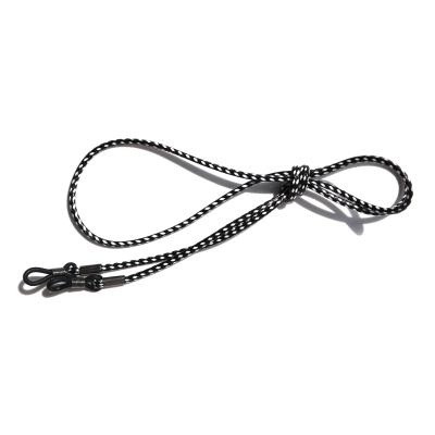 China Black And White Flexible Wholesale Monocle Chain Soft Fashion Glass Eyeglass Sunglass Rope Neck Rope Tie Running Lanyard for sale