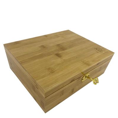 China Best quality handmade bamboo box bamboo stash box with rolling tray and fliter for sale