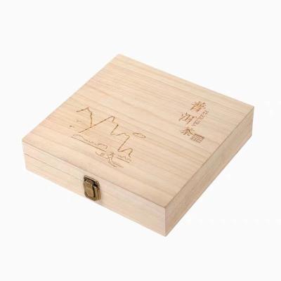 China Customizable Biodegradable Wooden Box Tea Box Gift Box With Lid With Lining for sale