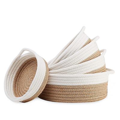 China Sustainable Cotton Rope Woven Storage Baskets For Kids Home Decor Toy Organizer for sale