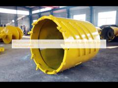 Piling Foundation Tools Spare Parts Core Barrel With Bullet Teeth for Boring Piling Equipment