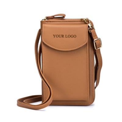 China High Quality Mini Ladies Hand Bags Small Sling Crossbody Pu Leather Cell Phone Bags Fashionable Single Shoulder Messenger Handbag for sale