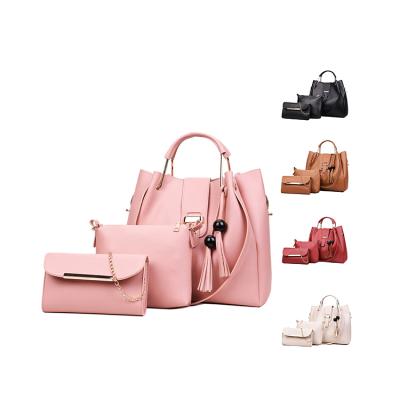 China 3 pieces set of hot sale designer handbags 3 piece set women bags custom brand ladies bags handbag set for women for sale