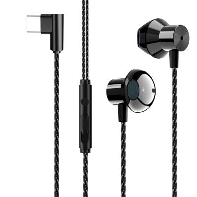 China Stereo Sound Type C In Ear Sports Gaming Headset Stereo Noise Canceling Super Bass Wired Earphones Headphone Earbuds With MIC for sale