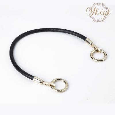 China Original 8mm Thick Round Cowhide Rope Metal Buckle Luxury Handmade Bag With Hand Strap DIY Bag Accessories for sale