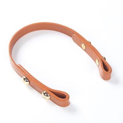 China Luxury 70cm PU Handbag Strap Handle Mushroom Rivet Buckle For Bag Accessories for sale