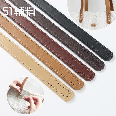 China Luxury Korean Style Bag Piece Making Hand-stitch PU Leather Bag Handles Bag Straps Leather Accessories for sale