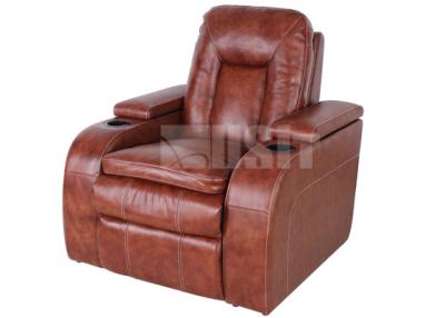 China USIT Comfort Series Single Home Theater Seat Brown Color With Padded Armrest for sale