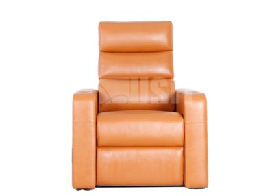 China High Density Foam Theater Recliner Sofa PU Leather Furniture With Footpath Lights for sale