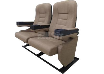 China Cup Holder Movie Theater Chairs , Public Theater Seats Flame Retardant Fabric for sale