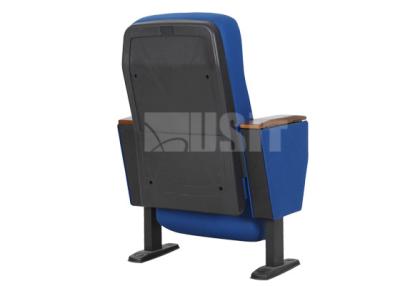 China Fabric Padded Church Chairs Auditorium Seating Floor Fixed Iron Metal Type for sale