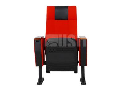 China High End Fabric Church Theatre Seating , Commercial Theater Seating Soft PU Headrest Cover for sale