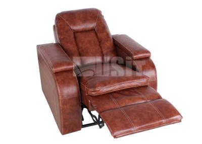 China Premium Genuine Leather Home Theater Seating Sectional Recliner Fireproof for sale